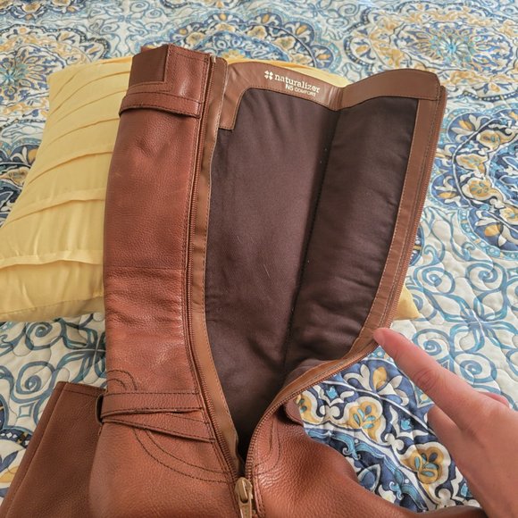 Brown Leather Knee-High Boot - Picture 4 of 5